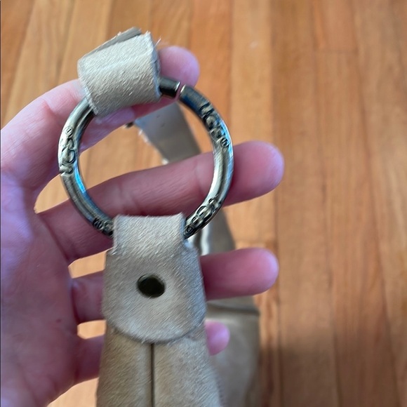 UGG tan suede Shoulder Bag with fur lining - Picture 4 of 9